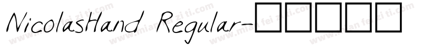 NicolasHand Regular字体转换